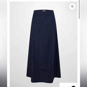 Panelled Navy Maxi Skirt